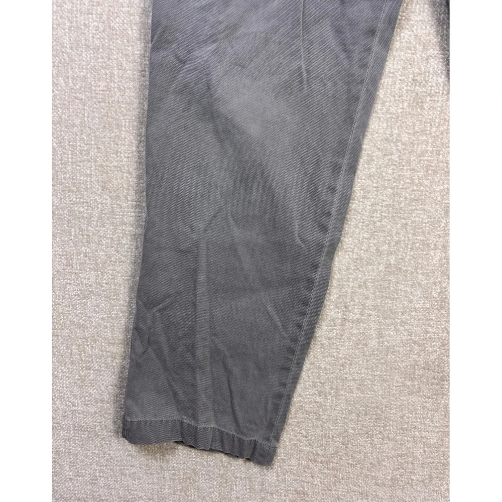 Hiltl Doyle Mens Grey Flat Front Chino Trousers Pants 34x30 Made in Romania
